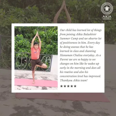 "His concentration level has improved." A wonderful testimonial from a parent of our Aikia Balashivir. We are so happy to see how the camp helps children develop discipline, positivity, and focus.