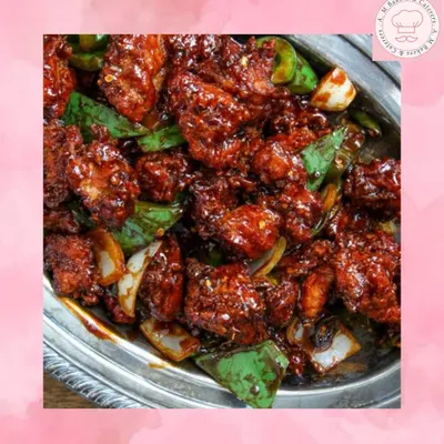 Our Chilli Chicken is a party favourite, featuring crispy chicken pieces tossed in a spicy and savoury sauce with chunks of onion and capsicum. It's the perfect appetizer to kick off any celebration.
