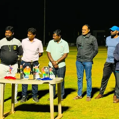 Our management and senior officials overseeing a prize distribution ceremony during a night tournament.
