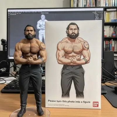 Someone turned my photo into a custom action figure. A cool tribute to the physique I've worked so hard to build.