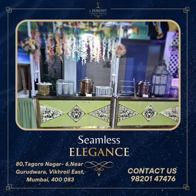 A well-presented beverage station elevates the entire event. Here is one of my custom bar setups, featuring an elegant green and gold design with all necessary dispensers and glassware neatly arranged. I work with you to ensure the bar's look and feel matches your decor perfectly.