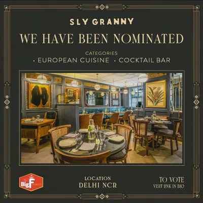 It's always nice to be recognized. I was thrilled to be nominated for 'Best European Cuisine' and 'Best Cocktail Bar' at the Big F Awards.