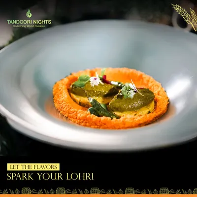 Let the flavors spark your Lohri. We serve the heart of Punjab on a plate with our authentic Sarsoon da Saag te Makke di Roti, a taste of tradition and love.