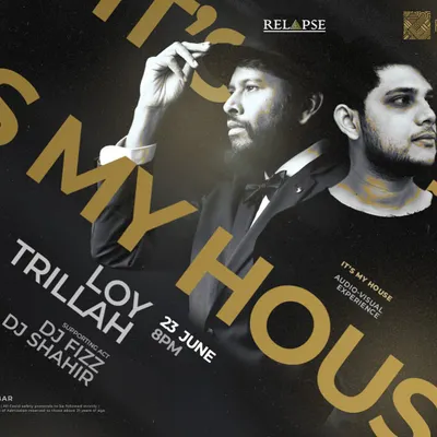 The official poster for my 'IT'S MY HOUSE' audio-visual experience at Raahi. This event was all about showcasing the power of combining house music with perfectly synced live visuals.