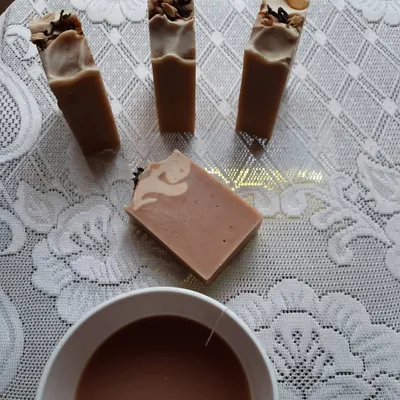A tea party with my Earl Grey Tea soap. Made with real brewed tea and a blend of bergamot and spearmint essential oils, it's a truly aromatic and pampering experience.