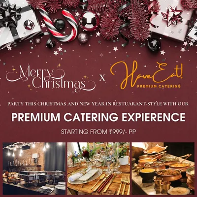 Our special offer for Christmas and New Year's, showcasing our ability to provide a premium, restaurant-style experience for your festive parties.
