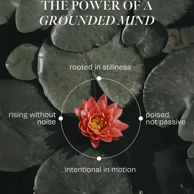 A grounded mind is the goal of our practice. It means being rooted in stillness, rising without noise, and moving with intention. This is the calm and focus I help you cultivate.