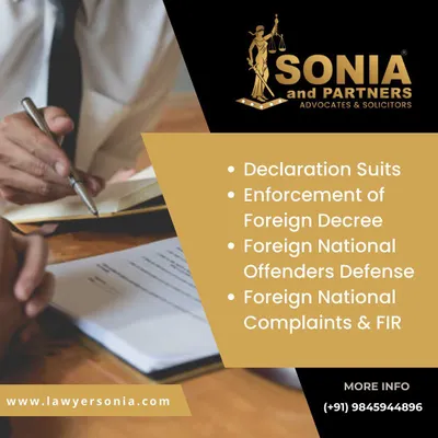 My practice is built to handle the legal complexities that arise when laws of different countries intersect. I represent clients in declaration suits, defend foreign nationals facing FIRs in India, and manage the critical process of enforcing foreign decrees to make international judgments effective here.