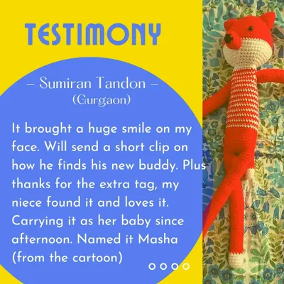 Thank you for the kind words. I love hearing that my little fox amigurumi has been named Mr. McCheetos and is being loved so much.
