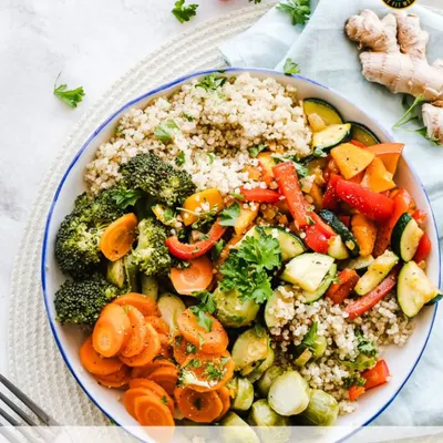 This is what balance on a plate looks like. I combine clean carbs to fuel your hustle with high-quality protein to help you heal, grow, and thrive. Every ingredient serves a purpose.