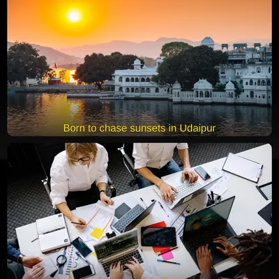 Are you born to chase sunsets in Udaipur but forced to chase deadlines in the office? We get it. It's time to trade your desk view for a lake view.