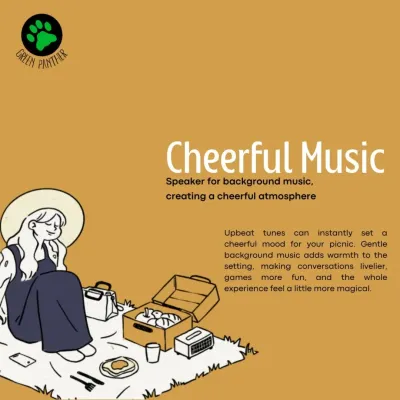 Cheerful music is one of the simple ingredients for our magical Eco-Family Picnics. Gentle, upbeat tunes create a warm and lively atmosphere, making conversations flow and games even more fun.