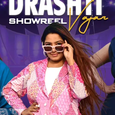 The official poster for my upcoming showreel. This image captures the vibrant and dynamic personality I bring to the stage as an anchor and entertainer.