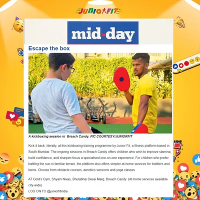 We were thrilled to be featured in Mid-Day. The article highlights our kickboxing program and our mission to boost stamina, confidence, and focus in young kids across Mumbai.