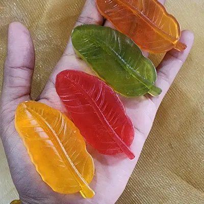 These small, leaf-shaped glycerin soaps are specially made for Makar Sankranti 'vaan' gifting. They are handmade, chemical-free, and very gentle on the skin, making them a thoughtful and useful gift.