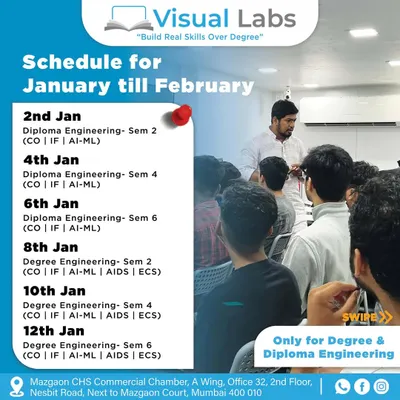Here is the course schedule for January and February, specifically for my Degree and Diploma Engineering batches. Plan your learning journey with us.