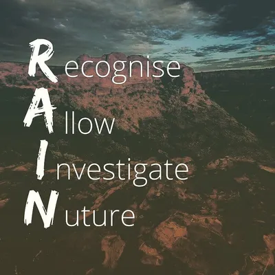 The RAIN practice (Recognise, Allow, Investigate, Nurture) is a powerful mindfulness tool for navigating the difficult emotions of pregnancy and motherhood. It helps you process feelings like anxiety or frustration without being overwhelmed.