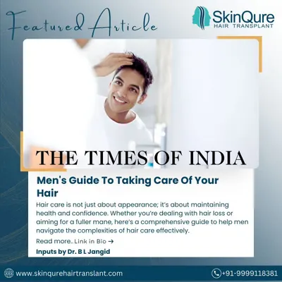 I was pleased to share my inputs for this "Men's Guide To Taking Care Of Your Hair" featured in The Times of India. My goal is always to empower people with the right knowledge to maintain their health and confidence effectively.