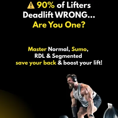 A shocking 90% of lifters deadlift with incorrect form, risking back injury. I teach you how to master variations like the Normal, Sumo, RDL, and Segmented deadlift to boost your lift and protect your spine.