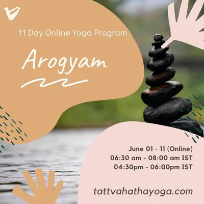 The Arogyam program is an 11 day online yoga workshop designed to help you build a healthy routine. We offer flexible morning and evening batches to fit into your schedule.