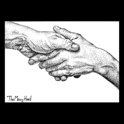This stippling artwork of holding hands is one of my most meaningful pieces. Created entirely from dots, it represents support, connection, and the comfort of togetherness.