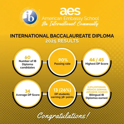 We are proud to share our 2025 International Baccalaureate Diploma results. With a 90% passing rate and 26% of students earning 38+ points, our academic program rigorously prepares students for the challenges of higher education.