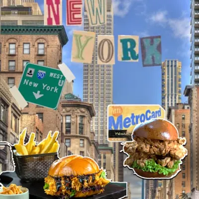 A taste of New York right here in Delhi. This collage celebrates my juicy smash burgers and crispy fries, bringing a bit of the Big Apple to your plate.