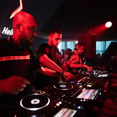 Three DJs, one mission: to keep the dance floor moving. A shot from a B2B set with Heliosphere, where we build on each other's selections to create a seamless musical story.