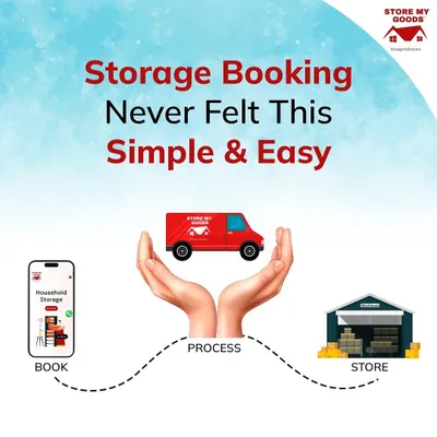 My process is as simple as it gets. You book your storage online, my team handles the process of packing and pickup, and your goods are kept safe in my warehouse. Storage booking has never been this easy.