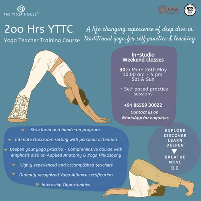 Announcing our upcoming in-studio weekend TTC. This is a life-changing deep dive into traditional yoga, offered in an intimate, hands-on setting with internship opportunities and a globally recognized Yoga Alliance certification.