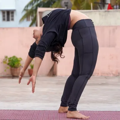 A standing backbend, or Ardha Chakrasana, is a beautiful way to open the heart and energize the body. It’s a reminder to stay open to life, even when it feels challenging.