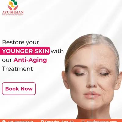 Restore your younger-looking skin with my proven anti-aging treatments. This image illustrates the visible transformation from aged, wrinkled skin to a smoother, more youthful complexion.