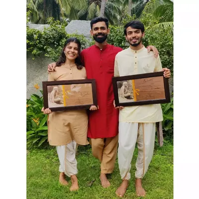 This photo was taken at the beginning of my teacher training. It marks a moment of commitment, standing with fellow seekers on a path that would reshape my entire understanding of life.