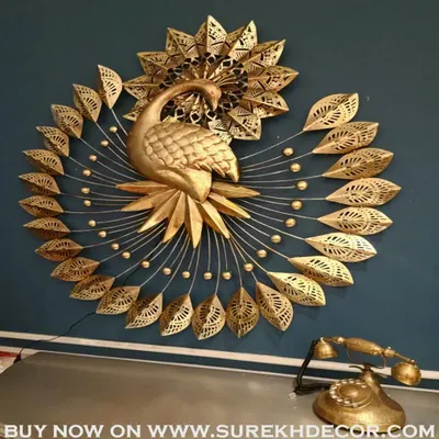 This stunning peacock metal wall art is a true showstopper, featuring intricate feather details and a graceful form. The antique finish and built-in LED lights create a warm, inviting glow, making it a luxurious centerpiece for any room.