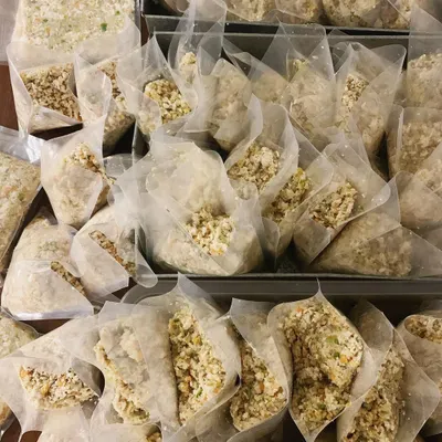 A typical cooking day in the DoggyBox kitchen. Every single meal pack is handmade and portioned with care for your best friend.