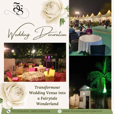 An overview of our outdoor event capabilities, featuring a large-scale tent setup for daytime events and an open-air garden party with a full DJ rig for evening celebrations. We transform our garden space to fit your event's specific needs.