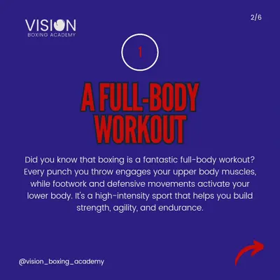 Boxing is the ultimate full-body workout. Every punch engages your upper body, while the constant footwork and defensive movements activate your entire lower body and core.