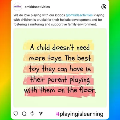 I strongly believe that the best toy a child can have is a parent playing with them. This quote reflects my philosophy that playing together is crucial for a child's holistic development and for fostering a nurturing family environment.