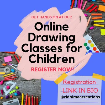 Announcing my online drawing classes for children. You can register now to help your child improve their drawing skills from the comfort of home.