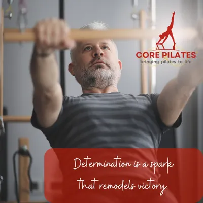 Determination is a spark that remodels victory. Pilates is for every age, and we tailor sessions to help our senior clients build strength and confidence.
