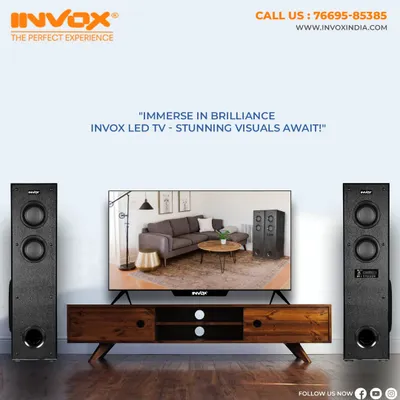 Immerse yourself in brilliance with an Invox LED TV. I provide stunning picture quality that pairs perfectly with my tower speakers for the ultimate home entertainment setup.