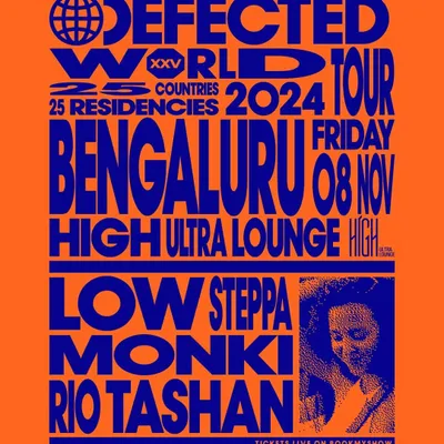 The official poster for the Defected World Tour in Bengaluru. We were chosen as the partners to bring back the legendary UK house music label Defected Records to India after a 10-year hiatus.