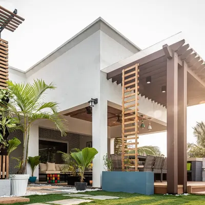 A complete rooftop transformation, creating an expansive outdoor living room. This project features a large pergola, a vertical garden, and plenty of space for dining and lounging.