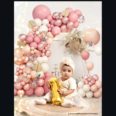 Turning one is a huge milestone worth celebrating in style. This first birthday session features a beautiful balloon arch and a happy baby, showcasing how I create fun, elegant, and memorable setups to mark their special day.