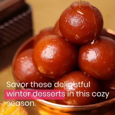I invite you to savor my delightful winter desserts in this cozy season, starting with these luscious Gulab Jamuns.