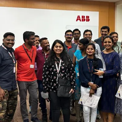 A group photo with the team at ABB after a successful corporate German language training session. We tailor our curriculum to fit your industry's specific needs and vocabulary.