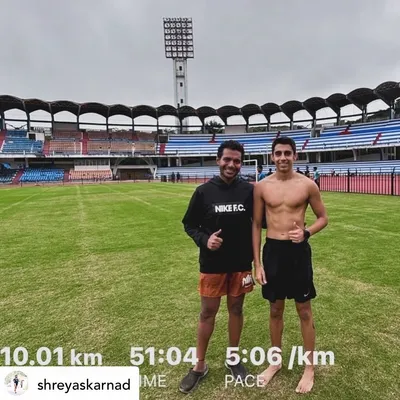 So proud of my Guruji's son Vivaan, a strong young runner and triathlete. It's a testament to how a consistent yoga practice and a plant-based lifestyle, which I also teach, can build incredible strength and a healing mindset.
