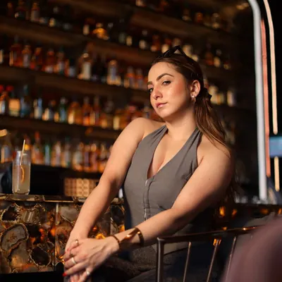 Balancing sweet and savory flavors at CAD Noida. This professional shot captures the vibe of the restaurant perfectly, blending food, fashion, and ambiance into one stunning image.