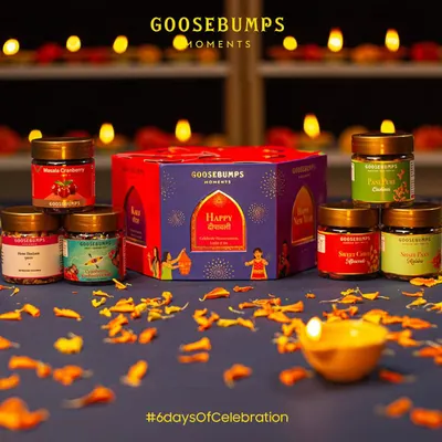 Our Hexagon Gift Box is designed to make Diwali celebrations even brighter. This lantern shaped box contains six different treats, including our popular masala fruits and dragees, making it a perfect, thoughtful Diwali gift for friends and family.