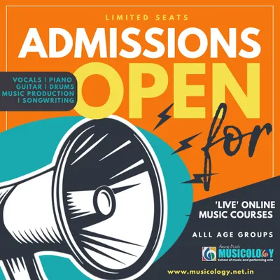 Admissions for my 'Live' online music courses are now open. I offer programs for all age groups in vocals, piano, guitar, drums, music production, and songwriting. You can book a free online counseling session to find the right path for your musical journey.
